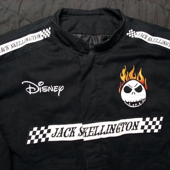 Disney Nightmare Before Christmas Jack Skellington Pumpkin King Bomber Jacket - Picture 2 of 6